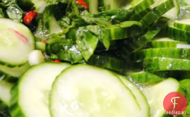 Cocina el Libro: Ensalada de Pepino con Albahaca de Limón