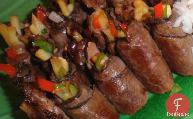 Rollitos de Ternera y Cebolleta