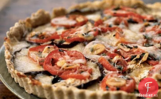 Tarta de Berenjena, Tomate y Mozzarella Ahumada