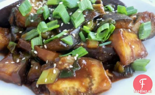 Berenjena con Sabor a Ajo Chino
