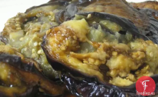 Berenjena Al Vapor Con Ajo y Chile