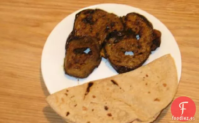 Rebanadas De Berenjena Picante Con Variación (India)