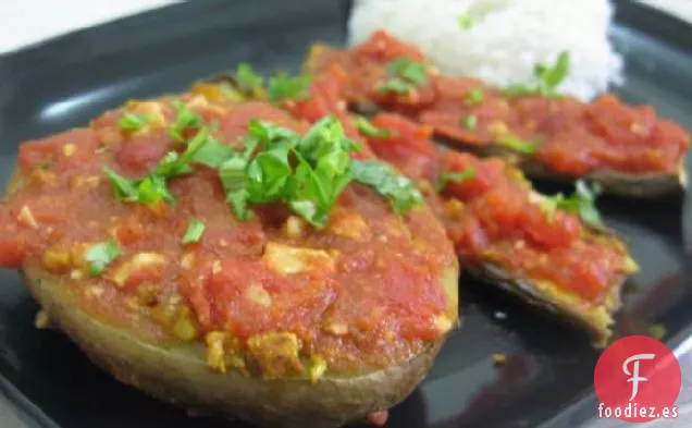 Curry de Berenjena y Patata al Horno de Urmila
