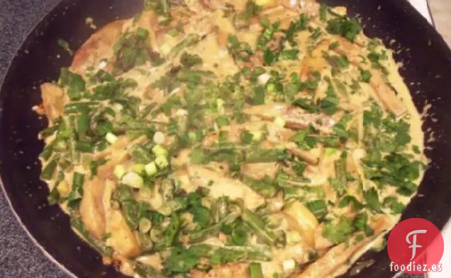 Curry de Berenjena Picante y Frijoles Verdes