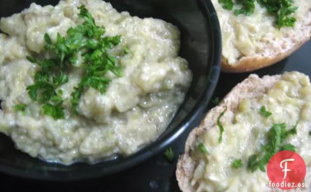 Berenjena a la Parrilla Con Paquetes de Queso Feta y Menta