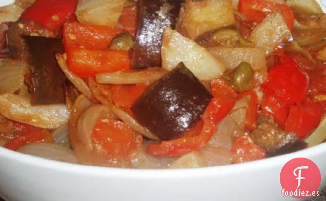 Verduras Francesas Asadas en Aliño de Aceite de Oliva y Balsámico Caliente