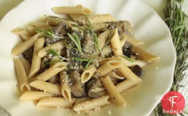 Penne Con Funghi Y Melanzane