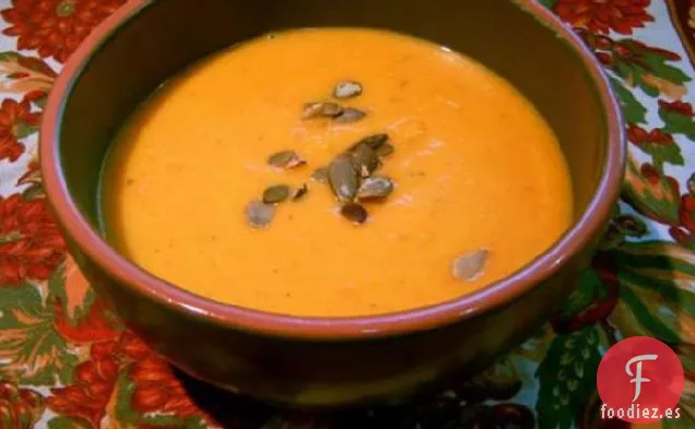 Sopa de Calabaza Fresca de Kerry Simon