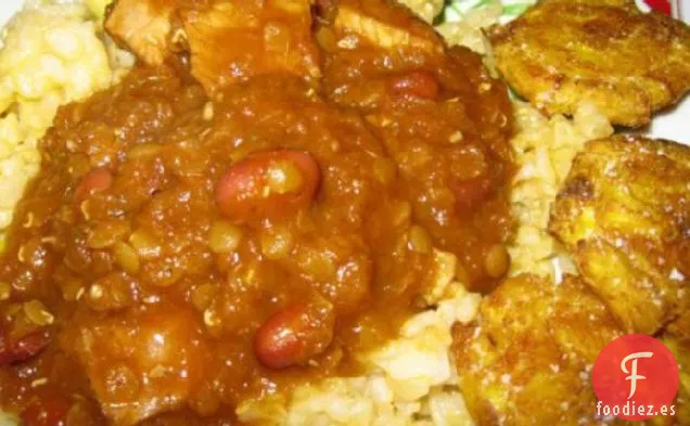 Chile Caribeño De Frijoles Rojos Con Cerdo