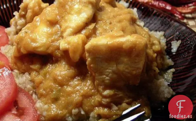 Pollo al Curry en Salsa de Coco y Calabaza