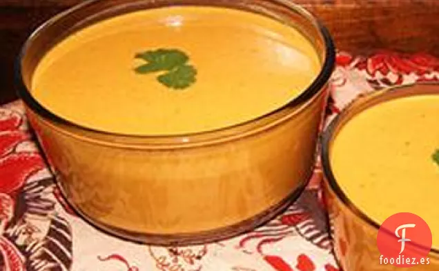 Sopa de Calabaza al Curry de Coco