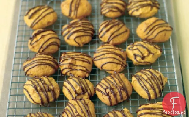 Galletas de Calabaza Glaseadas con Chocolate