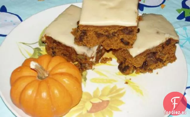 Cuadrados De Calabaza Con Glaseado De Mantequilla Dorada
