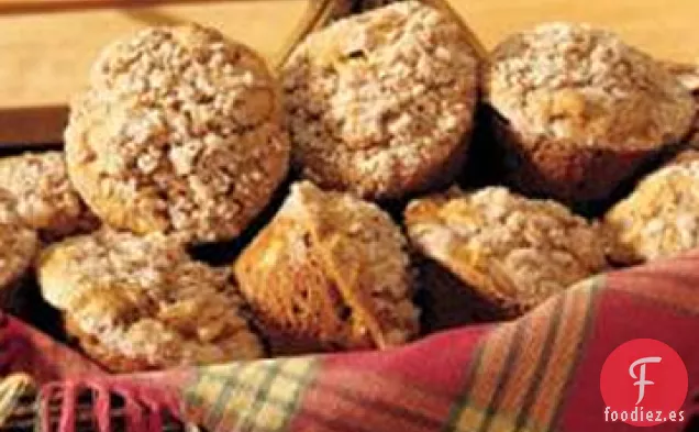 Muffins de Calabaza y Manzana con cobertura de Streusel