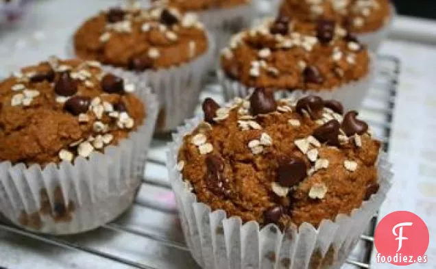 Muffins de Calabaza con Chispas de Chocolate (Vegano)