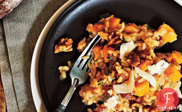 Risotto de Calabaza Asada con Nueces Azucaradas