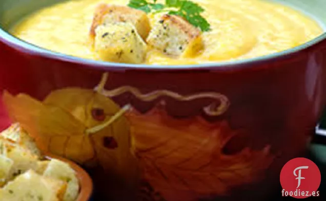 Sopa de Calabaza con Mantequilla de Cosecha Hidden Valley® con Crutones Rancheros