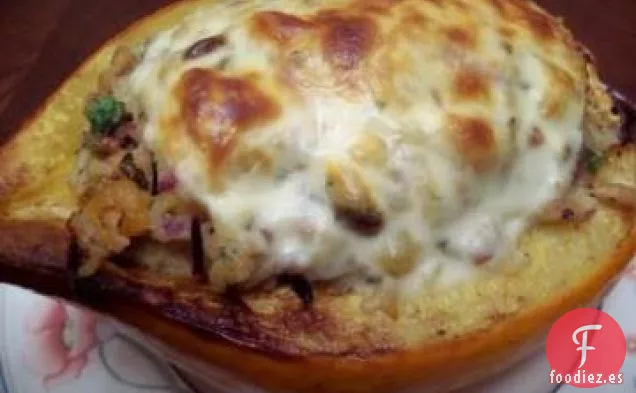 Arroz Salvaje, Cerezas, Albaricoques y Calabaza Rellena de Bellota con Queso