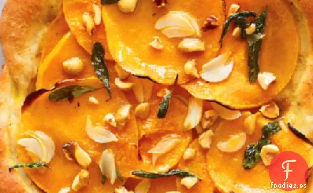 Pizza de Calabaza con Masa de Avellanas