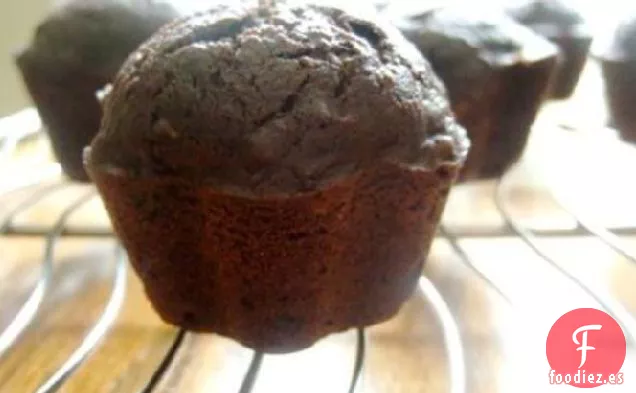 Muffins de Calabacín de Chocolate Sin Grasa