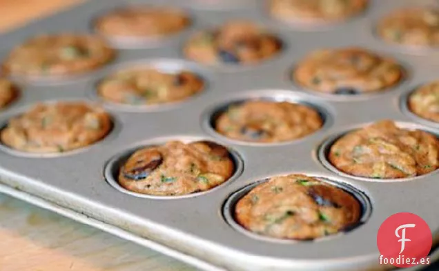 Mini Muffins de Calabacín con Chispas de Chocolate (Sin Gluten)