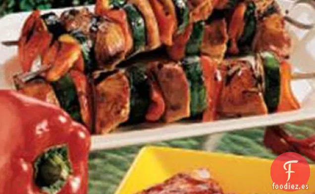 Brochetas de Cerdo Teriyaki