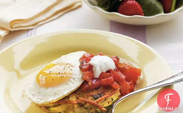 Tortitas de Calabacín y Patata con Huevos