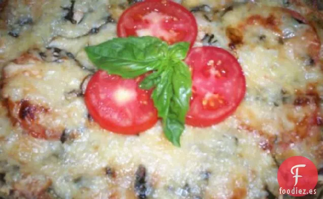 Tarta de Albahaca y Tomate con Corteza de Calabacín