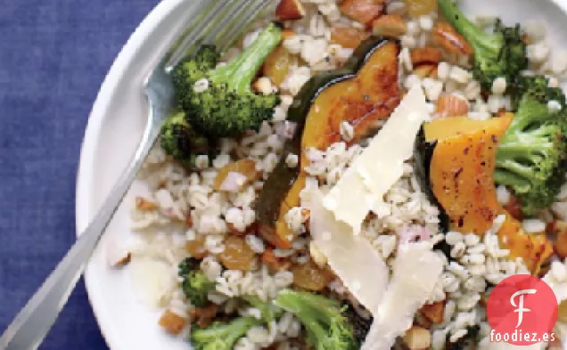 Ensalada de Cebada con Calabaza Y Brócoli