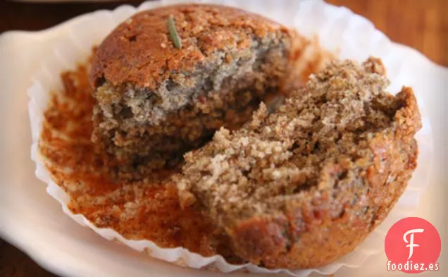 Magdalenas de Limón y Romero de Salvado de Avena y Trigo Sarraceno Inspiradas en las cáscaras
