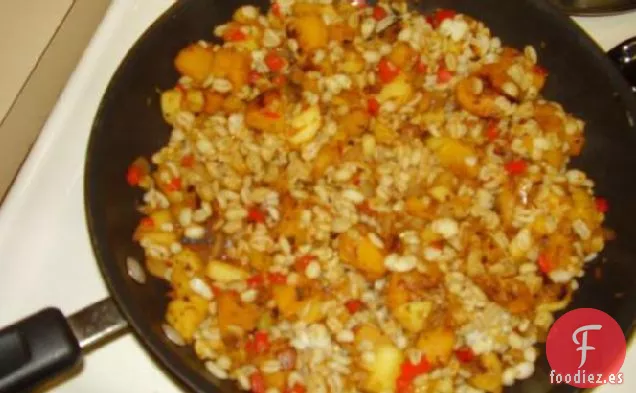 Cebada Con Calabaza, Manzanas y Cebollas