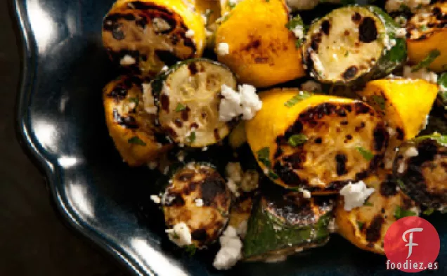 Calabaza de Verano a la Parrilla con queso Feta y Menta