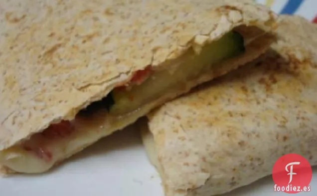 Quesadillas de Calabacín, Tomate y Mozzarella