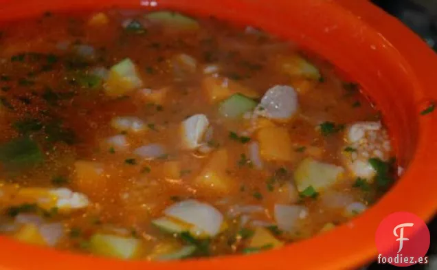 Sopa Marroquí de Pollo y Cuscús