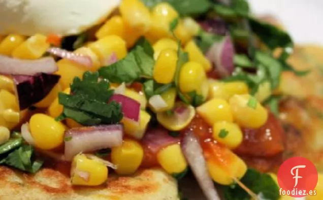 Buñuelos De Verduras Con Salsa De Maíz (Pueden Ser Sin Gluten)