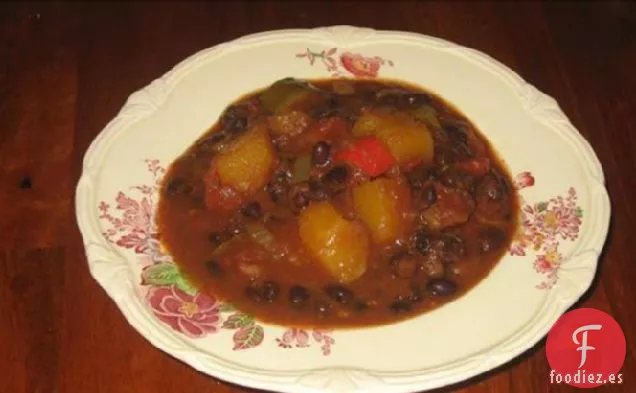 Chile de Calabaza con Mantequilla de Frijoles Negros