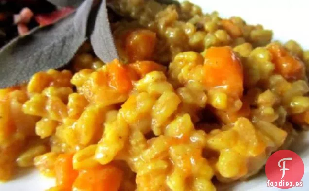 Risotto De Farro Con Calabaza