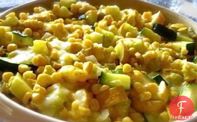 Calabacitas Con Queso y Chile Verde (Calabaza con Queso y Gr