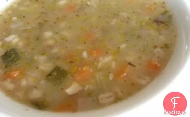 Sopa de Verduras y Arroz Integral