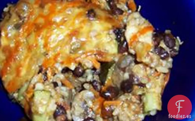 Cazuela de Arroz Integral y Frijoles Negros