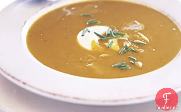 Sopa de Calabaza y Manzana