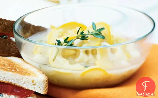 Sopa de Calabaza y Pasta de Verano