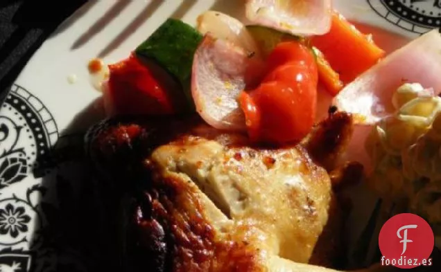 Pollo A La Parrilla Con Verduras De Verano Saladas