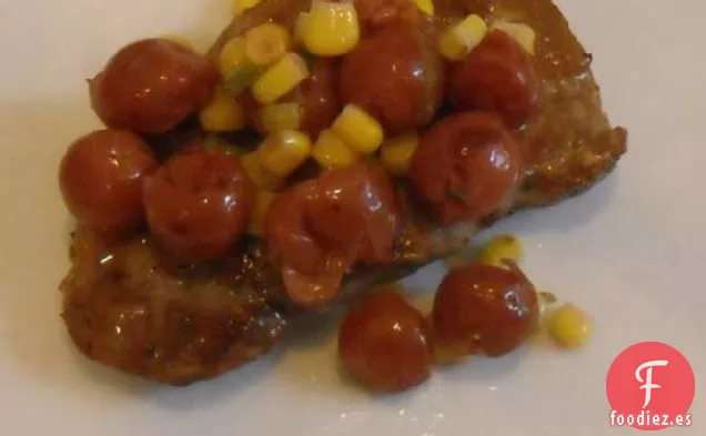 Chuletas de Cerdo con Salsa de Cereza Dulce