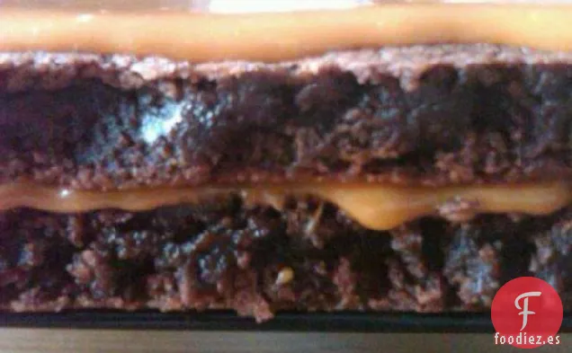 Brownies de Caramelo de Dos Pisos
