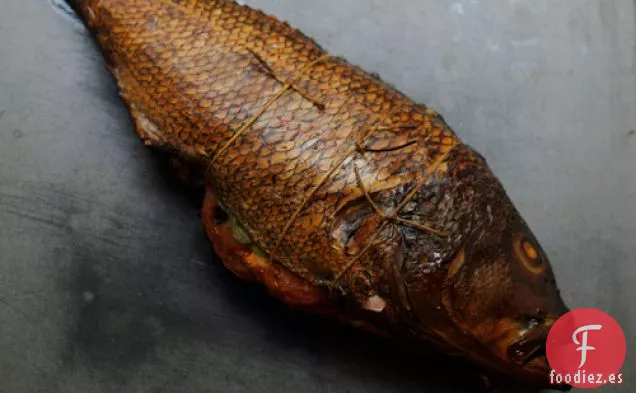 Loup De Mer (Lubina)a la plancha de Cedro