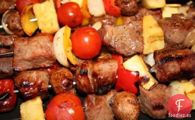 Brochetas de Carne Dulces