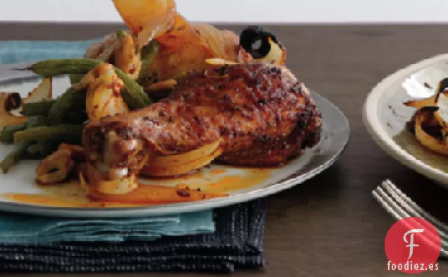 Pollo Asado al Pimentón con Cebolla Dulce