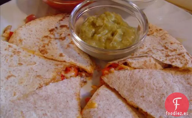 Quesadillas de Pimiento Rojo Dulce y Champiñones