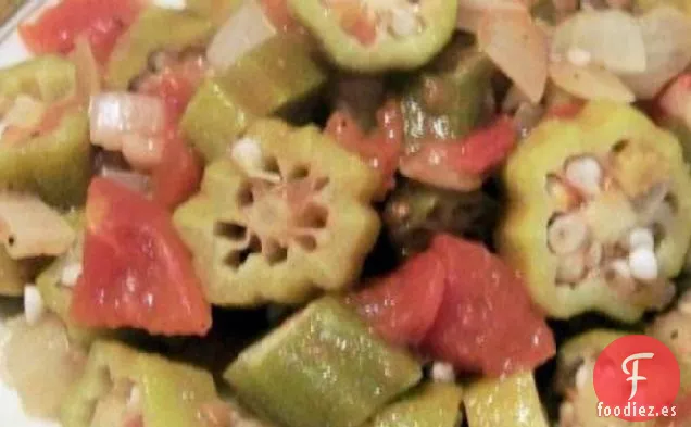 Okra y Tomates